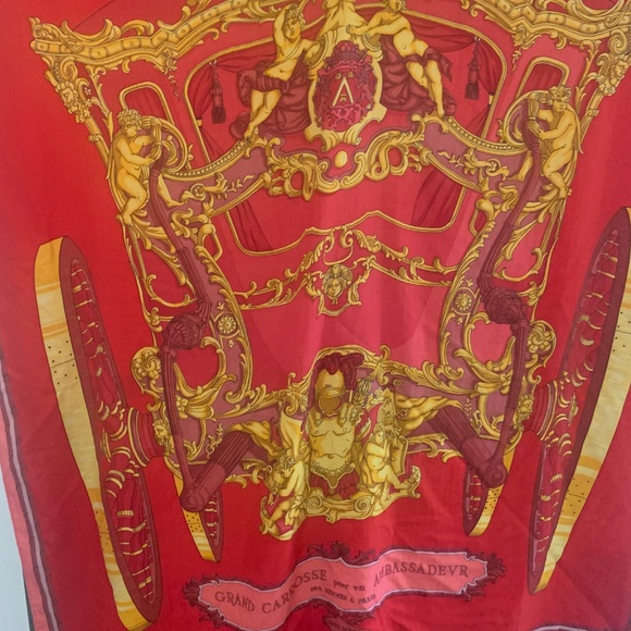 Hermes Grand Carrosse Pour Un Ambassadeur Cashmere Shawl - Picture 6 of 11